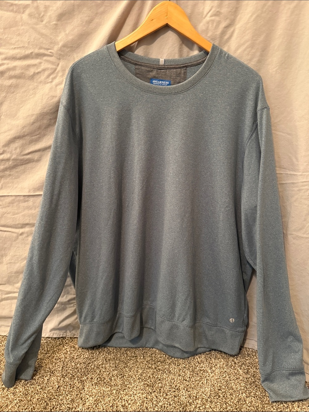 Kenneth Cole Men's Crewneck Sweater in Dusty Blue
